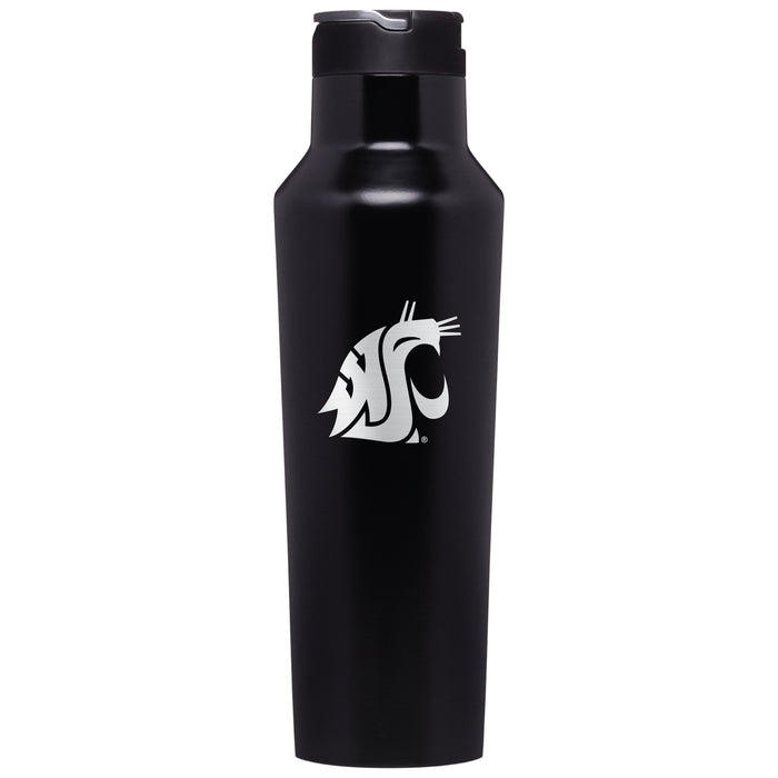 Corkcicle Insulated Sport Canteen Water Bottle with Washington State Cougars Primary Logo