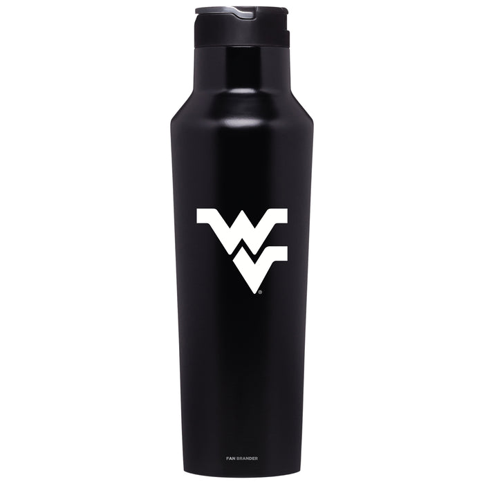 Corkcicle Insulated Canteen Water Bottle with West Virginia Mountaineers Primary Logo