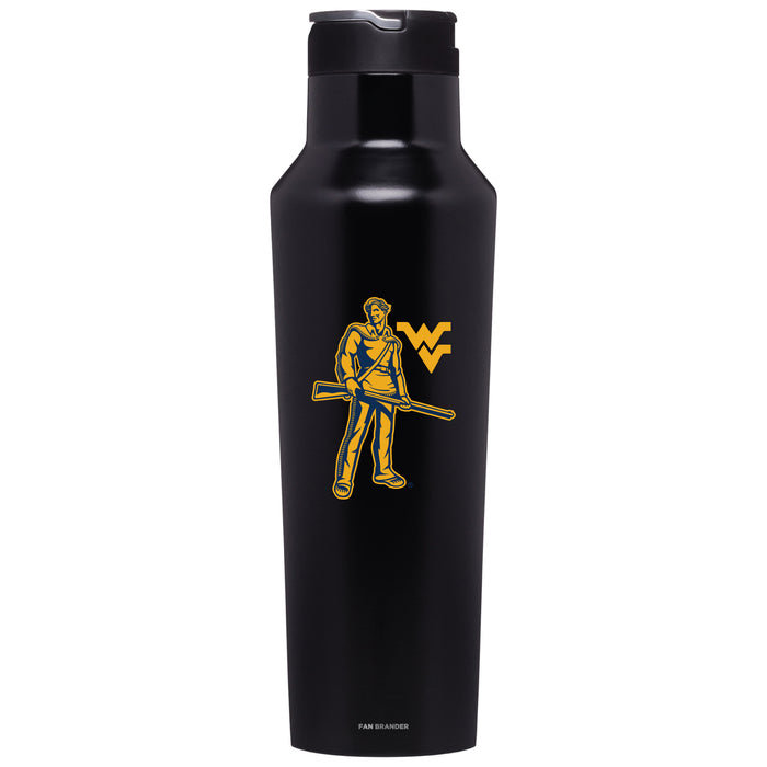 Corkcicle Insulated Canteen Water Bottle with West Virginia Mountaineers Secondary Logo