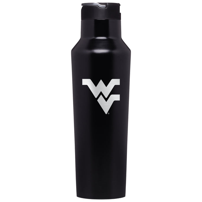 Corkcicle Insulated Sport Canteen Water Bottle with West Virginia Mountaineers Primary Logo