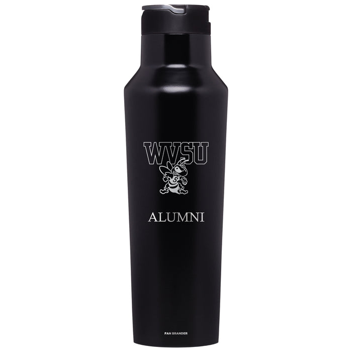 Corkcicle Insulated Canteen Water Bottle with West Virginia State Univ Yellow Jackets Alumni Primary Logo