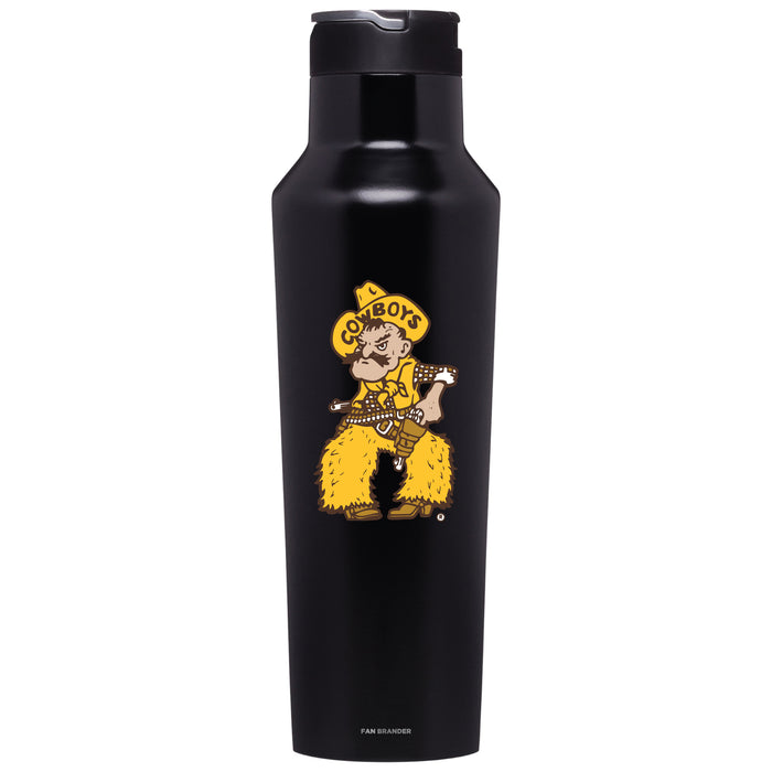 Corkcicle Insulated Canteen Water Bottle with Wyoming Cowboys Secondary Logo
