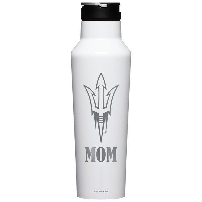 Corkcicle Insulated Canteen Water Bottle with Arizona State Sun Devils Mom Primary Logo