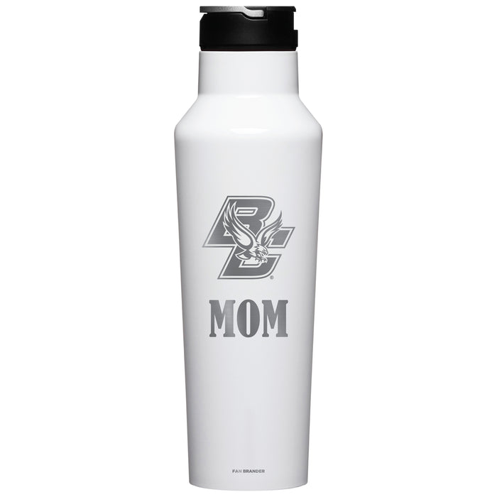 Corkcicle Insulated Canteen Water Bottle with Boston College Eagles Mom Primary Logo