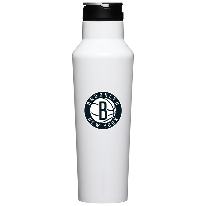 Corkcicle Insulated Canteen Water Bottle with Brooklyn Nets Secondary Logo