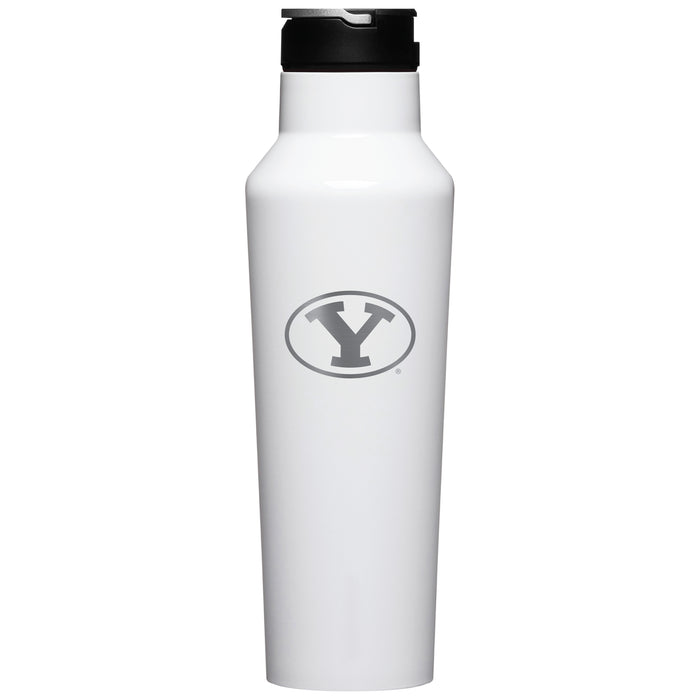 Corkcicle Insulated Sport Canteen Water Bottle with Brigham Young Cougars Primary Logo