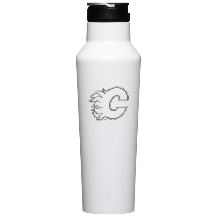 Corkcicle Insulated Canteen Water Bottle with Calgary Flames Primary Logo