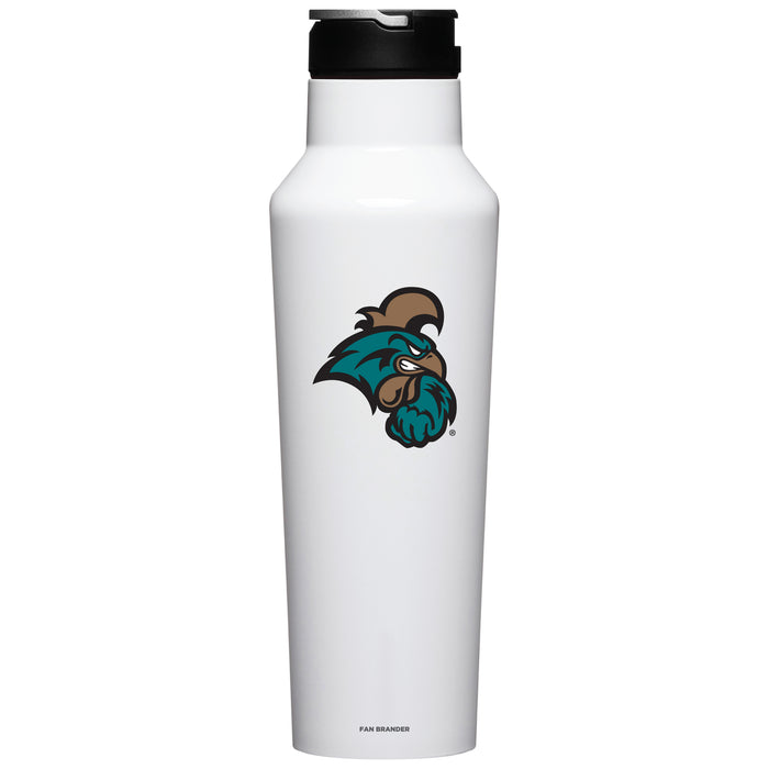 Corkcicle Insulated Canteen Water Bottle with Coastal Carolina Univ Chanticleers Primary Logo