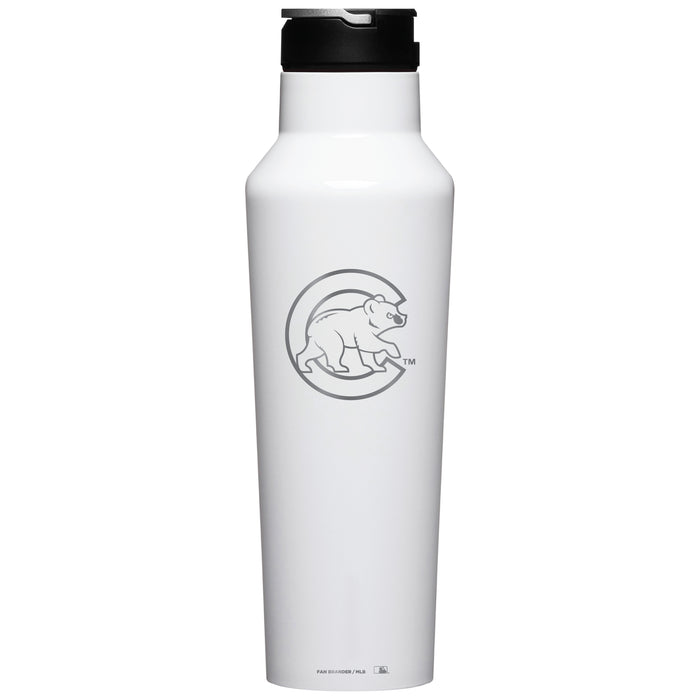 Corkcicle Insulated Canteen Water Bottle with Chicago Cubs Etched Secondary Logo