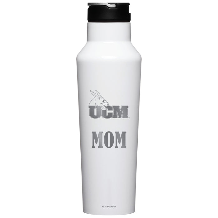 Corkcicle Insulated Canteen Water Bottle with Central Missouri Mules Mom Primary Logo