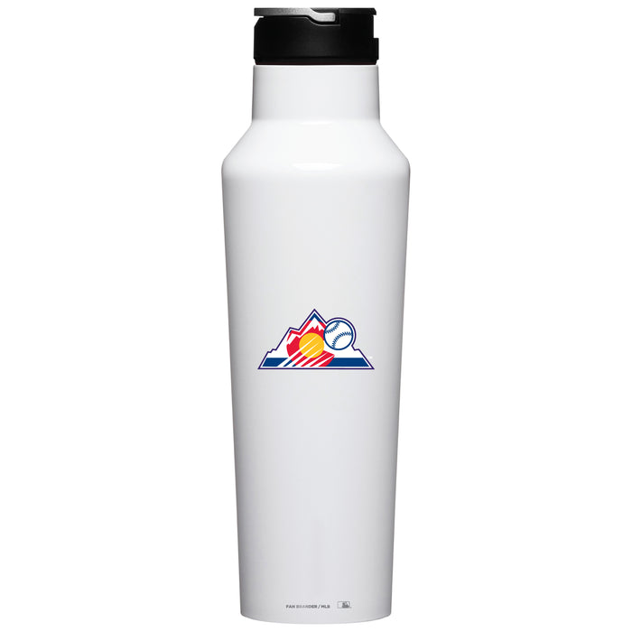 Corkcicle Insulated Canteen Water Bottle with Colorado Rockies Secondary Logo