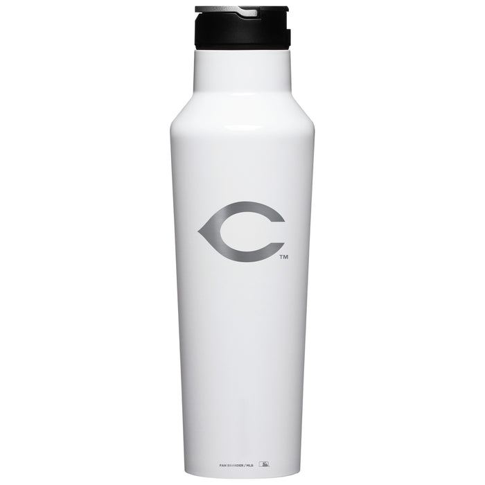 Corkcicle Insulated Canteen Water Bottle with Cincinnati Reds Etched Secondary Logo