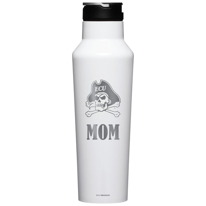 Corkcicle Insulated Canteen Water Bottle with East Carolina Pirates Mom Primary Logo