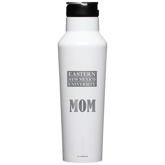 Corkcicle Insulated Canteen Water Bottle with Eastern New Mexico Greyhounds Mom Primary Logo