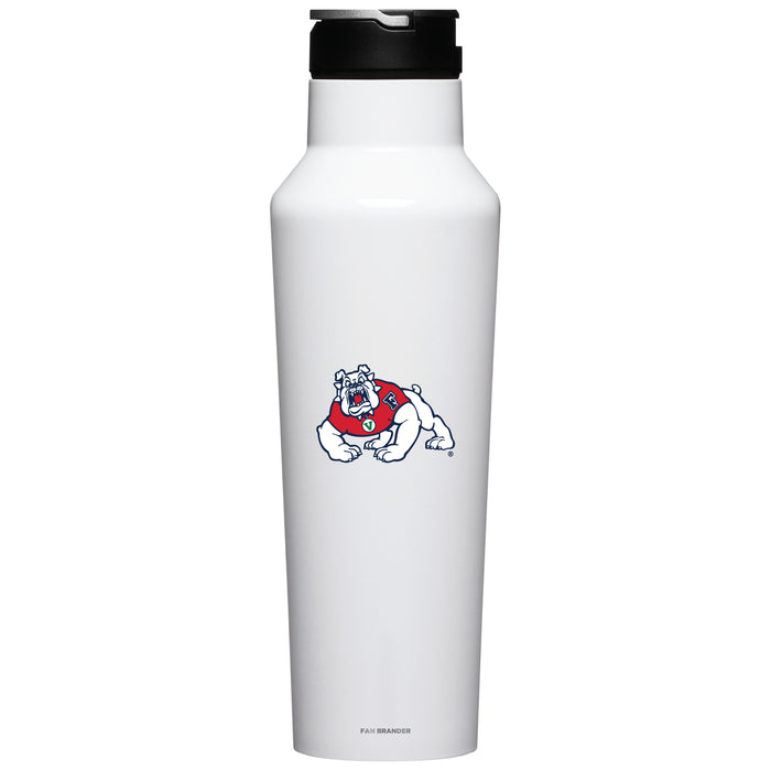 Corkcicle Insulated Canteen Water Bottle with Fresno State Bulldogs Primary Logo
