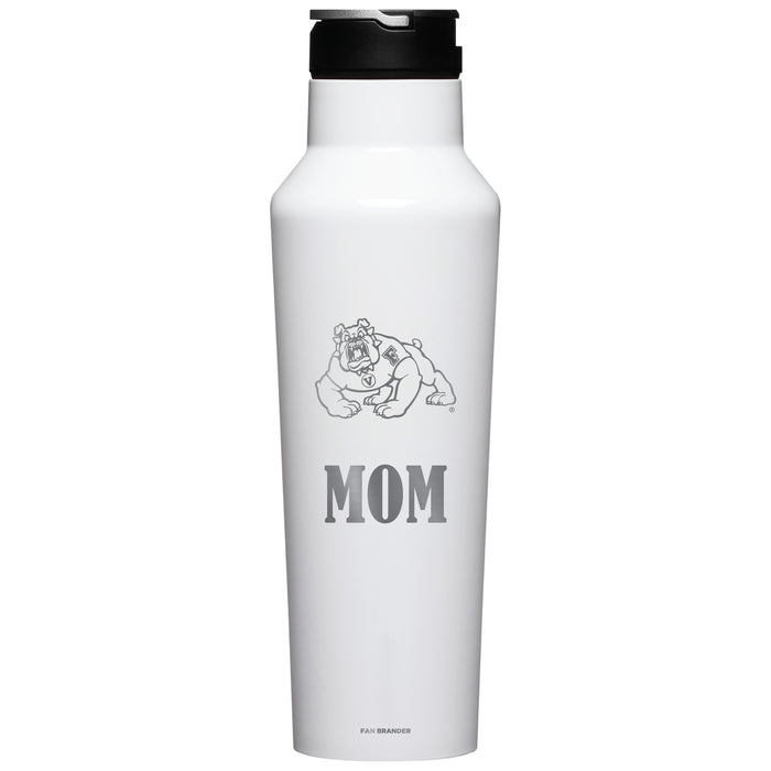 Corkcicle Insulated Canteen Water Bottle with Fresno State Bulldogs Mom Primary Logo