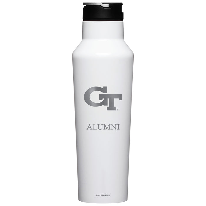 Corkcicle Insulated Canteen Water Bottle with Georgia Tech Yellow Jackets Alumni Primary Logo