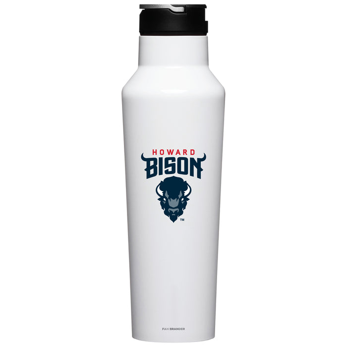 Corkcicle Insulated Canteen Water Bottle with Howard Bison Primary Logo