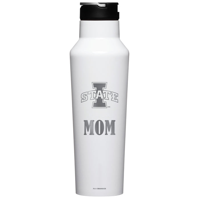 Corkcicle Insulated Canteen Water Bottle with Iowa State Cyclones Mom Primary Logo