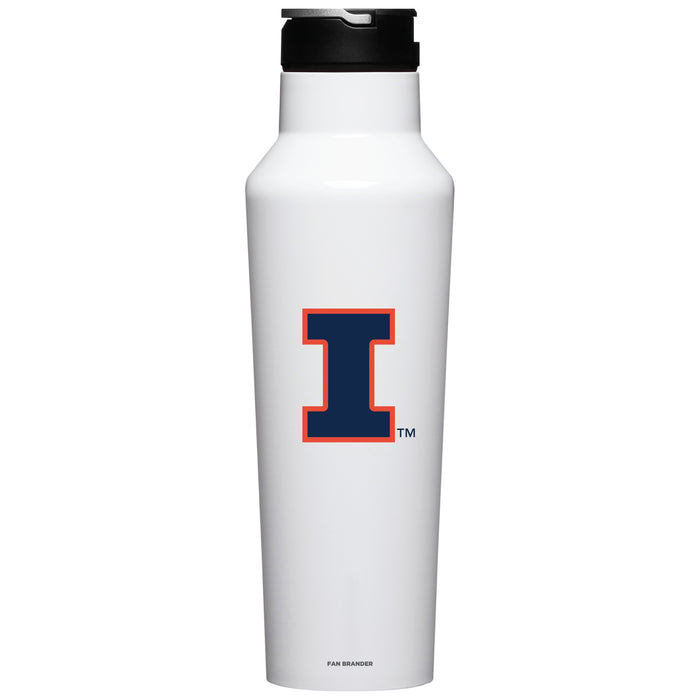 Corkcicle Insulated Canteen Water Bottle with Illinois Fighting Illini Primary Logo