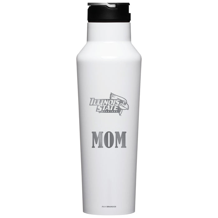 Corkcicle Insulated Canteen Water Bottle with Illinois State Redbirds Mom Primary Logo