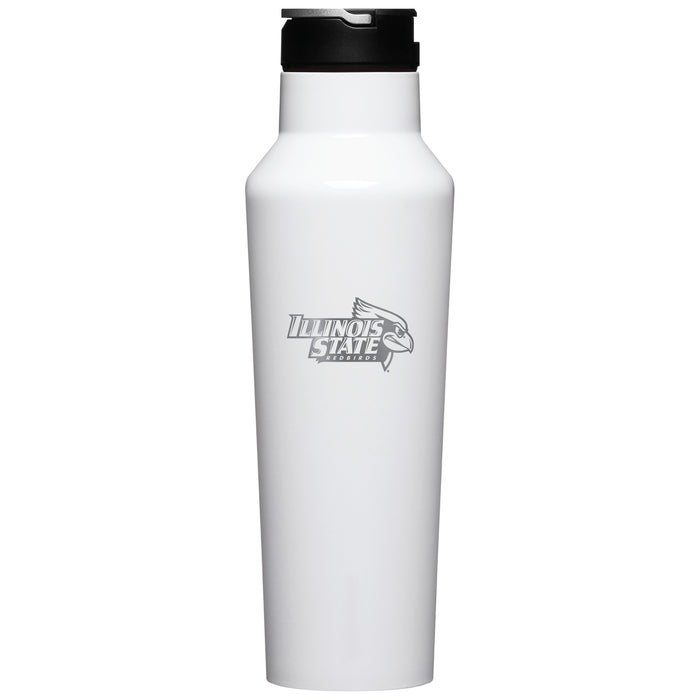 Corkcicle Insulated Sport Canteen Water Bottle with Illinois State Redbirds Primary Logo