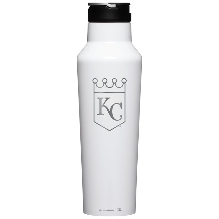 Corkcicle Insulated Canteen Water Bottle with Kansas City Royals Etched Secondary Logo