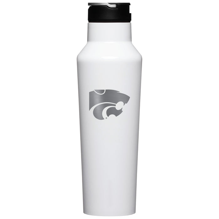 Corkcicle Insulated Sport Canteen Water Bottle with Kansas State Wildcats Primary Logo