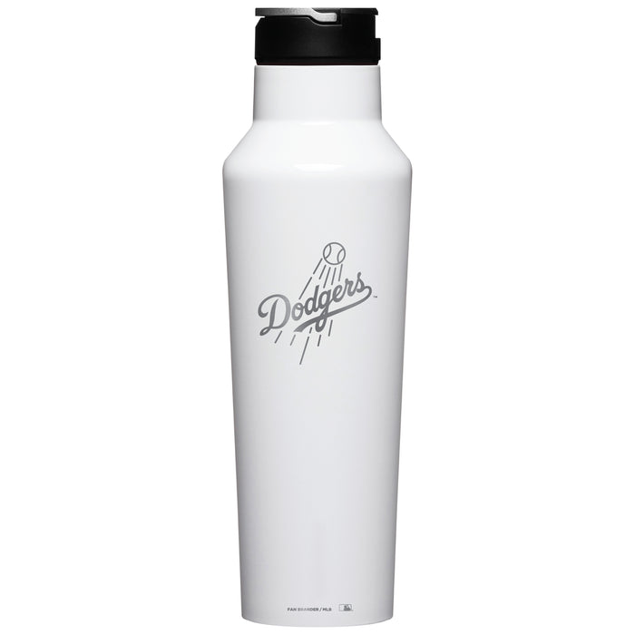 Corkcicle Insulated Canteen Water Bottle with Los Angeles Dodgers Etched Secondary Logo