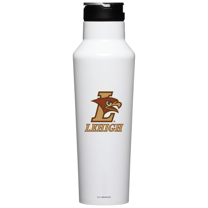 Corkcicle Insulated Canteen Water Bottle with Lehigh Mountain Hawks Primary Logo