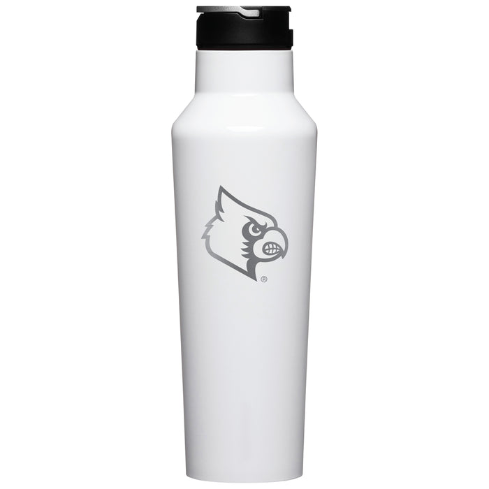 Corkcicle Insulated Sport Canteen Water Bottle with Louisville Cardinals Primary Logo