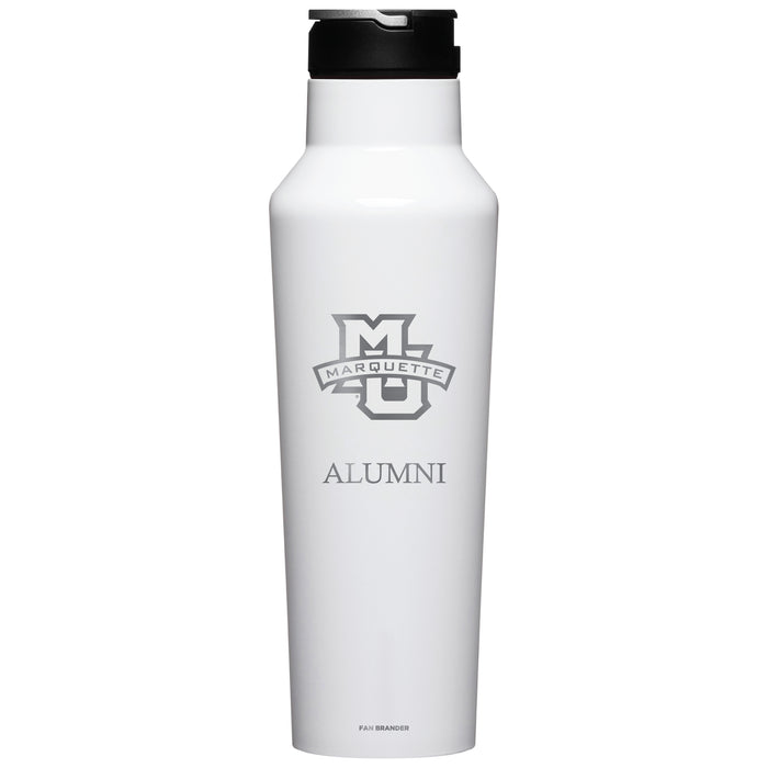 Corkcicle Insulated Canteen Water Bottle with Marquette Golden Eagles Alumni Primary Logo