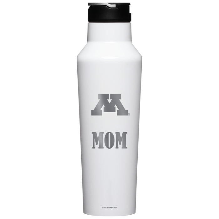 Corkcicle Insulated Canteen Water Bottle with Minnesota Golden Gophers Mom Primary Logo