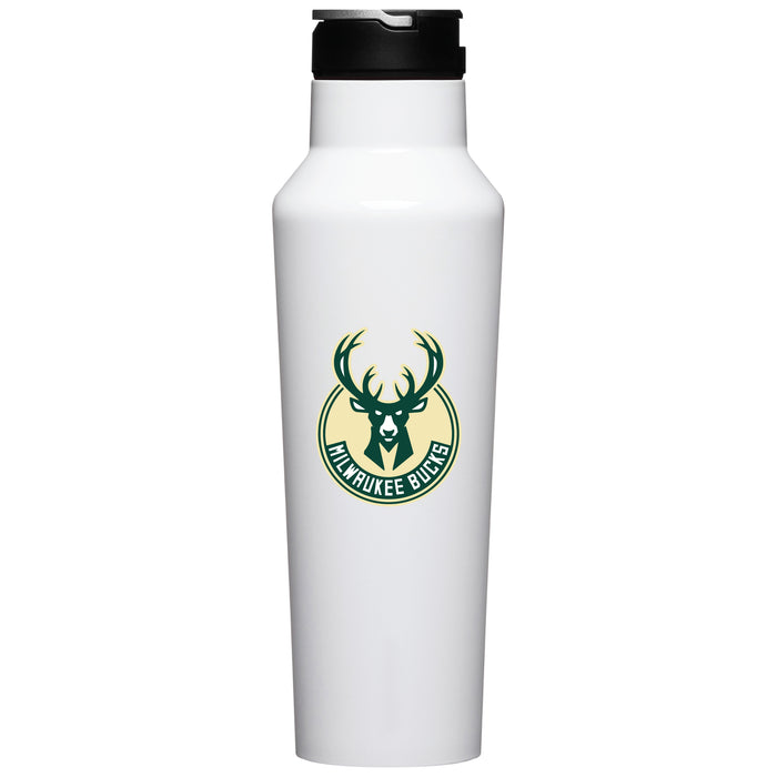 Corkcicle Insulated Canteen Water Bottle with Milwaukee Bucks Primary Logo