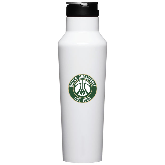 Corkcicle Insulated Canteen Water Bottle with Milwaukee Bucks Secondary Logo