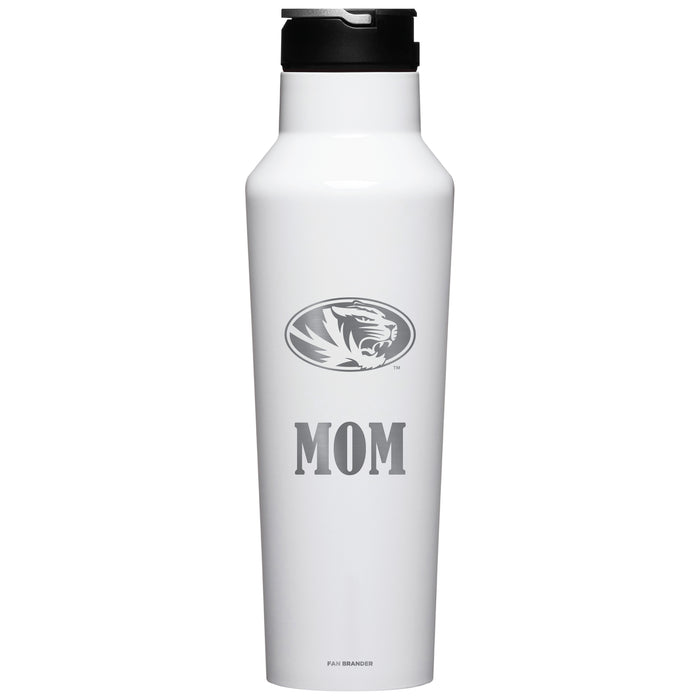 Corkcicle Insulated Canteen Water Bottle with Missouri Tigers Mom Primary Logo