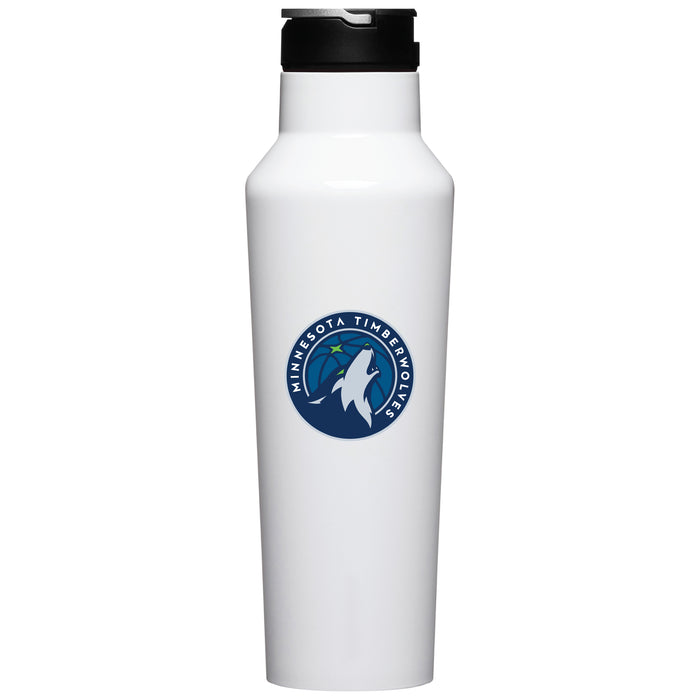 Corkcicle Insulated Canteen Water Bottle with Minnesota Timberwolves Primary Logo