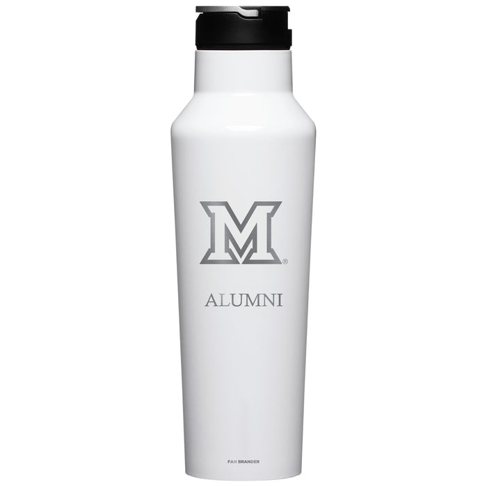 Corkcicle Insulated Canteen Water Bottle with Miami University RedHawks Alumni Primary Logo