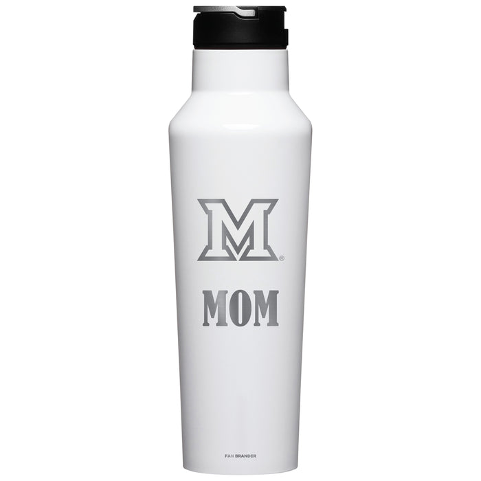 Corkcicle Insulated Canteen Water Bottle with Miami University RedHawks Mom Primary Logo
