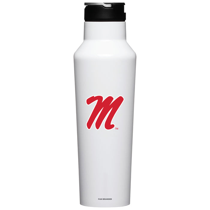 Corkcicle Insulated Canteen Water Bottle with Mississippi Ole Miss Secondary Logo