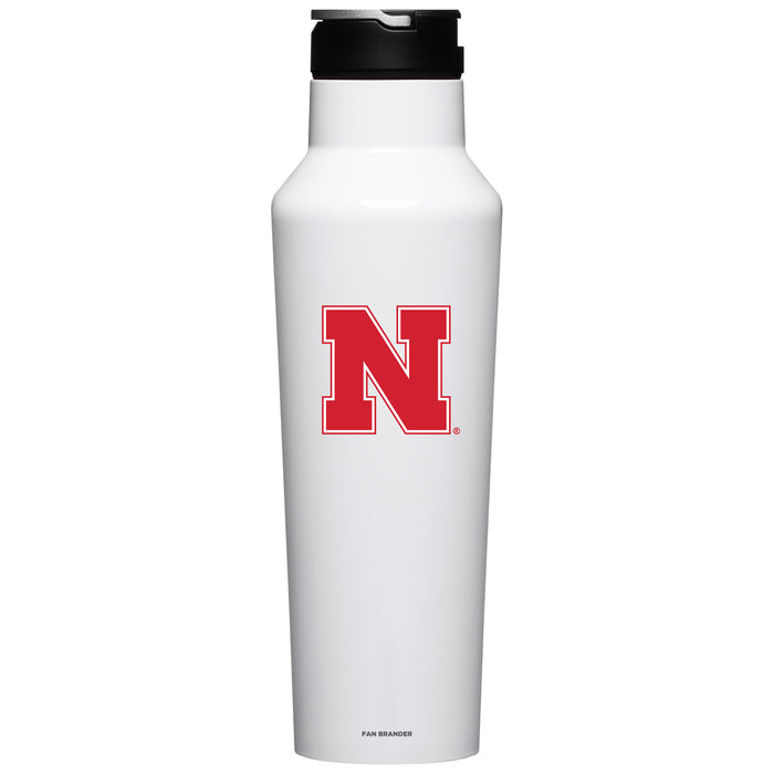 Corkcicle Insulated Canteen Water Bottle with Nebraska Cornhuskers Primary Logo