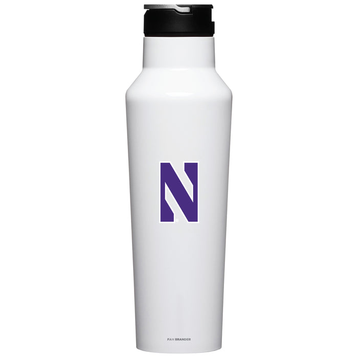 Corkcicle Insulated Canteen Water Bottle with Northwestern Wildcats Primary Logo