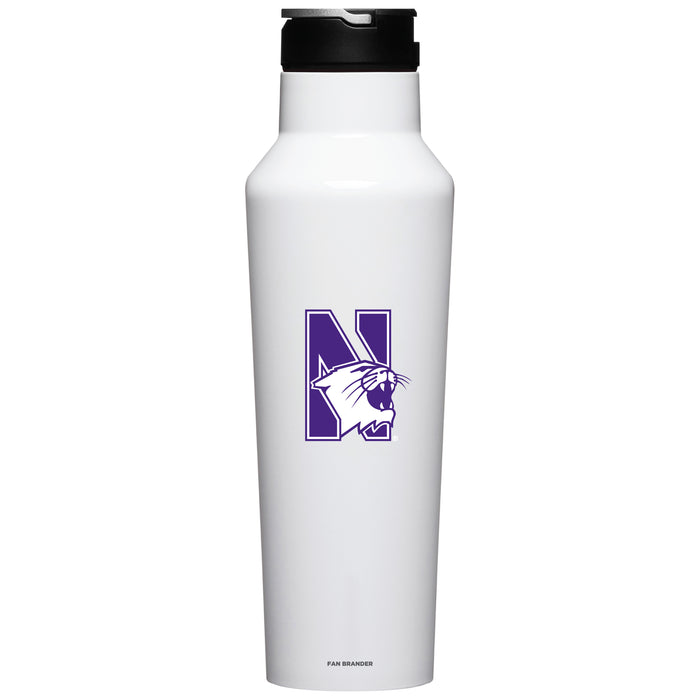 Corkcicle Insulated Canteen Water Bottle with Northwestern Wildcats Secondary Logo