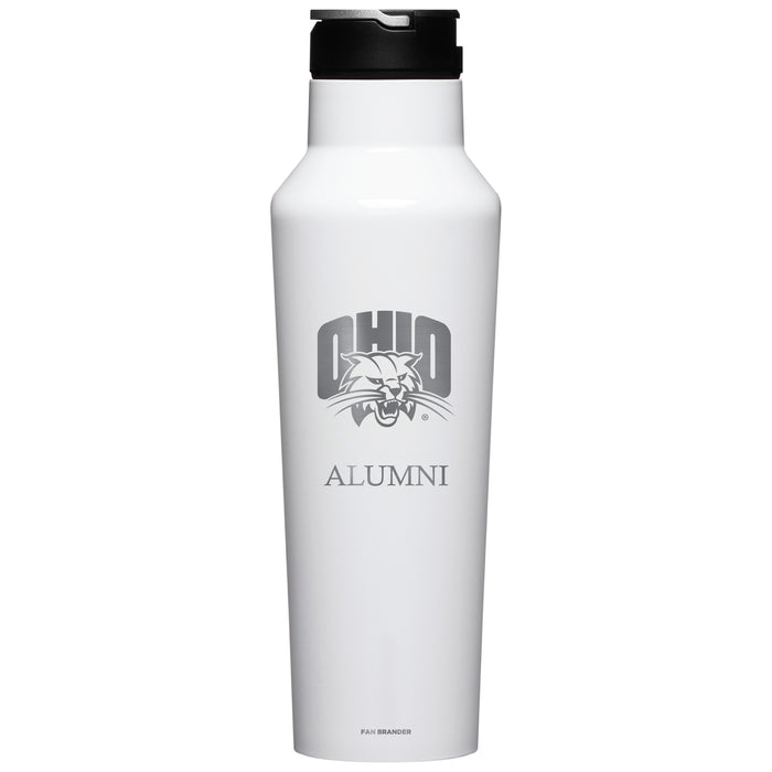 Corkcicle Insulated Canteen Water Bottle with Ohio University Bobcats Alumni Primary Logo