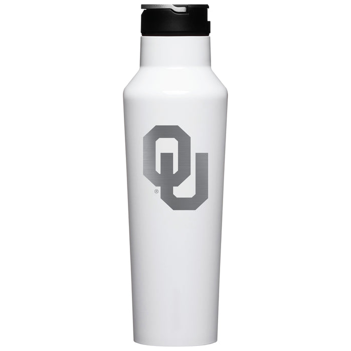 Corkcicle Insulated Sport Canteen Water Bottle with Oklahoma Sooners Primary Logo