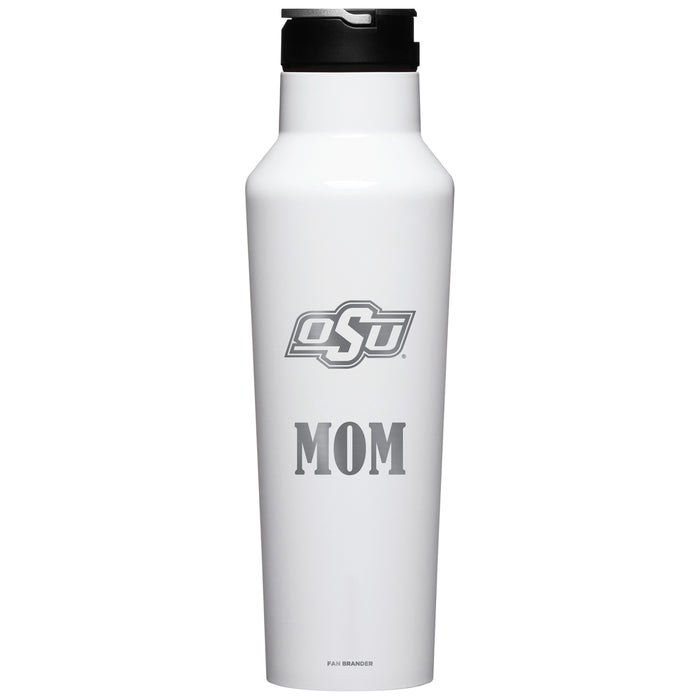 Corkcicle Insulated Canteen Water Bottle with Oklahoma State Cowboys Mom Primary Logo