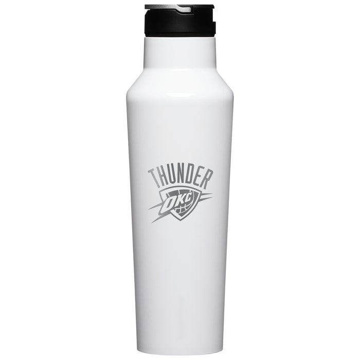 Corkcicle Insulated Canteen Water Bottle with Oklahoma City Thunder Etched Primary Logo