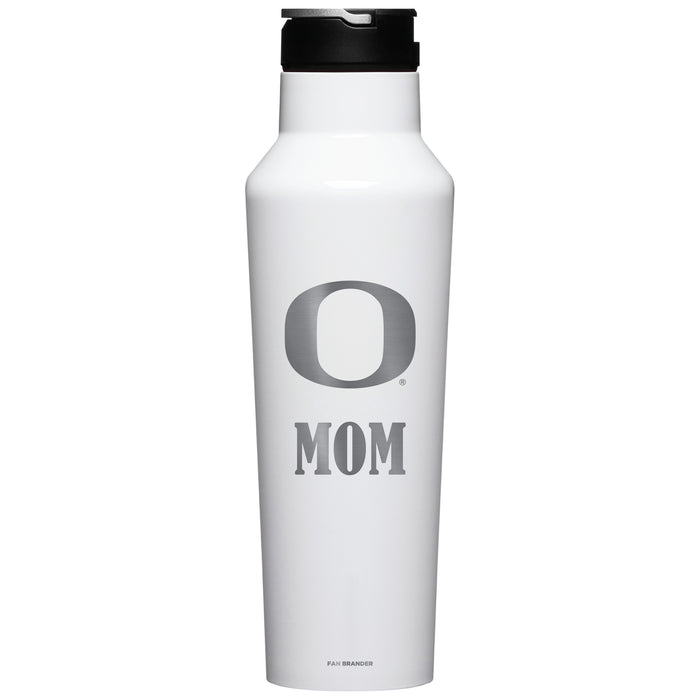 Corkcicle Insulated Canteen Water Bottle with Oregon Ducks Mom Primary Logo