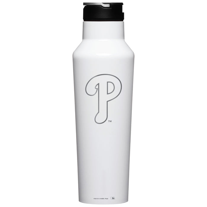Corkcicle Insulated Canteen Water Bottle with Philadelphia Phillies Etched Secondary Logo