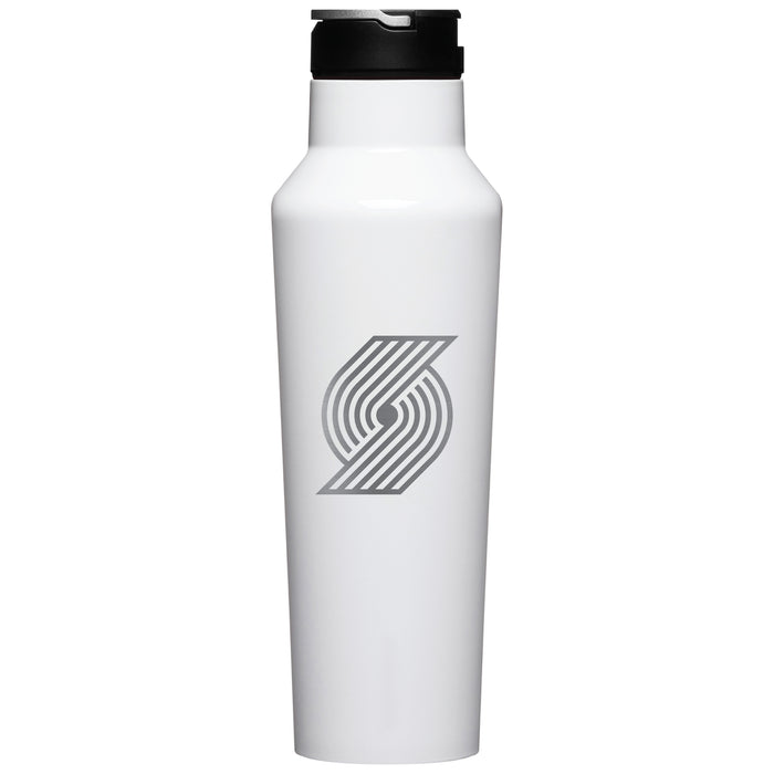 Corkcicle Insulated Canteen Water Bottle with Portland Trailblazers Etched Primary Logo